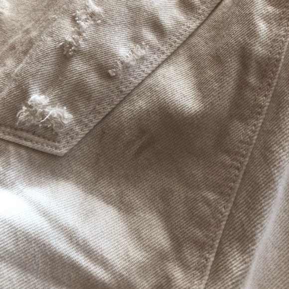 Rag & Bone The Distressed Pencil Skirt in White 25 - Picture 6 of 8